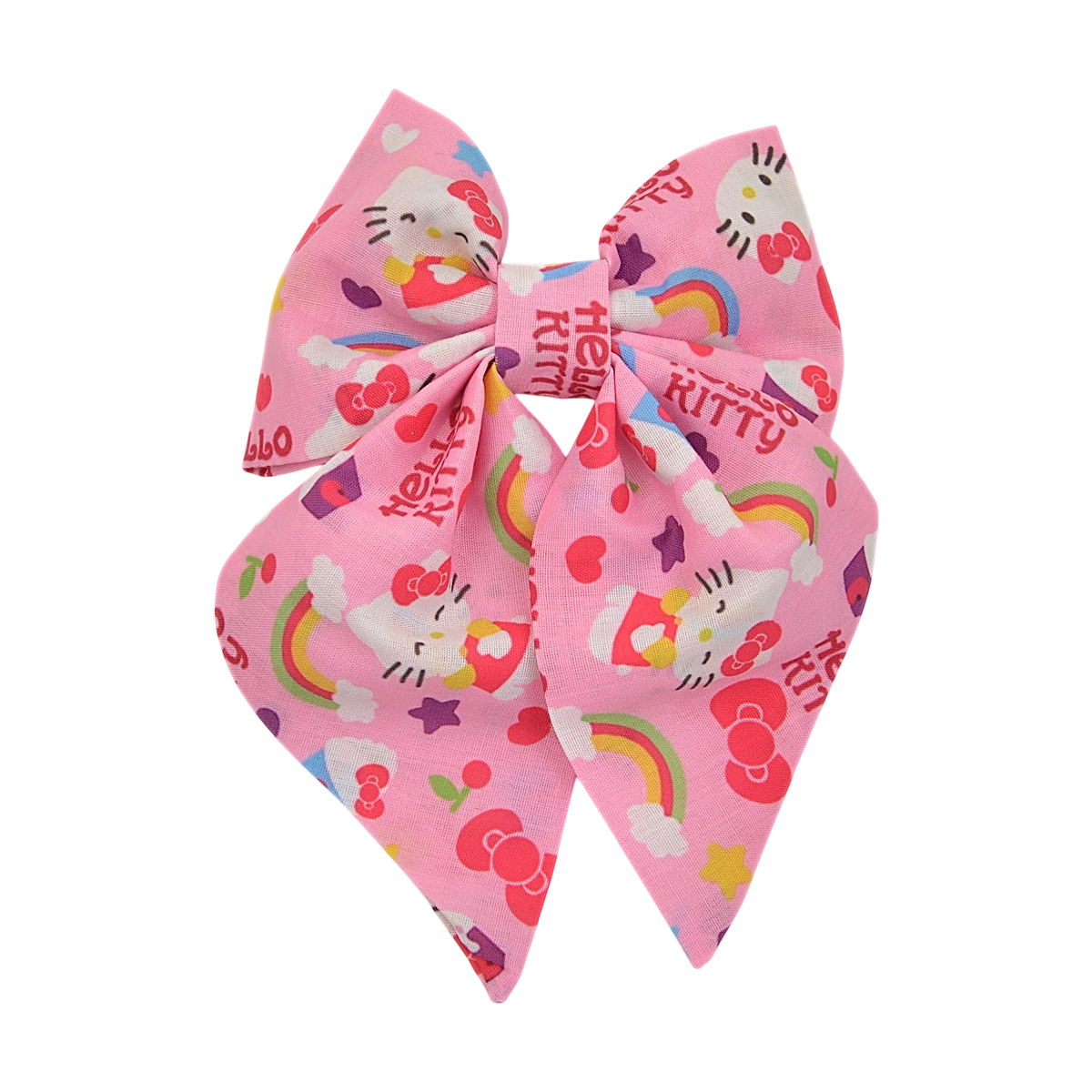 fiongkos_118 Kλιπ μαλλιών έντονο ροζ χρώμα με HELLO KITTY. - Image 1