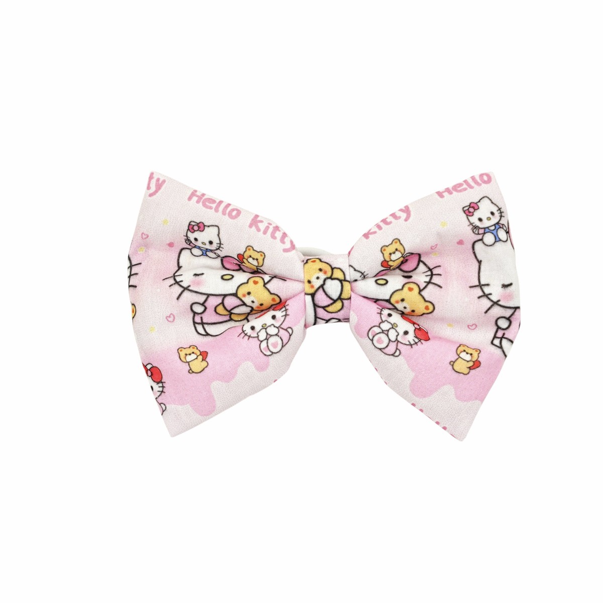 fiongkos_138 Χειροποίητο λαστιχάκι μαλλιών με θέμα HELLO KITTY - Image 1