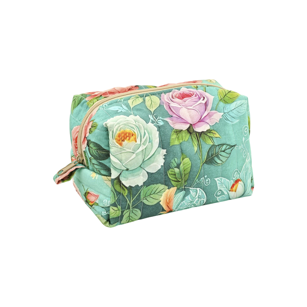tsantakia_051 Νεσεσέρ MAKEUP BAG βαμβακερό φλοράλ ύφασμα - Image 1